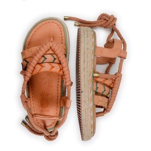 NWOT Farm Rio Sand Rope Tie Flatform Sandal - Size 8